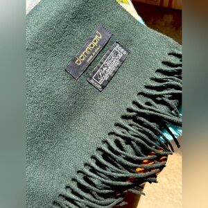 Donna Piu Lambswool Scarf, Italy, Dark Green
